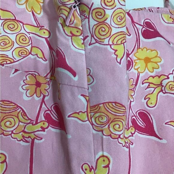 Lily Pulitzer Sunset Pink Turtle Soup Maxi Dress Spaghetti Straps Size 6 - Picture 7 of 15